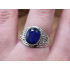 echt zilveren ring met saffier